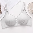 thumbnail image 4 of Pxxlle Wireless Bras for Women Front Closure Supportive Bra Comfortable Full Coverage Everyday Bralettes with Adjustable Straps 46 White, 4 of 9