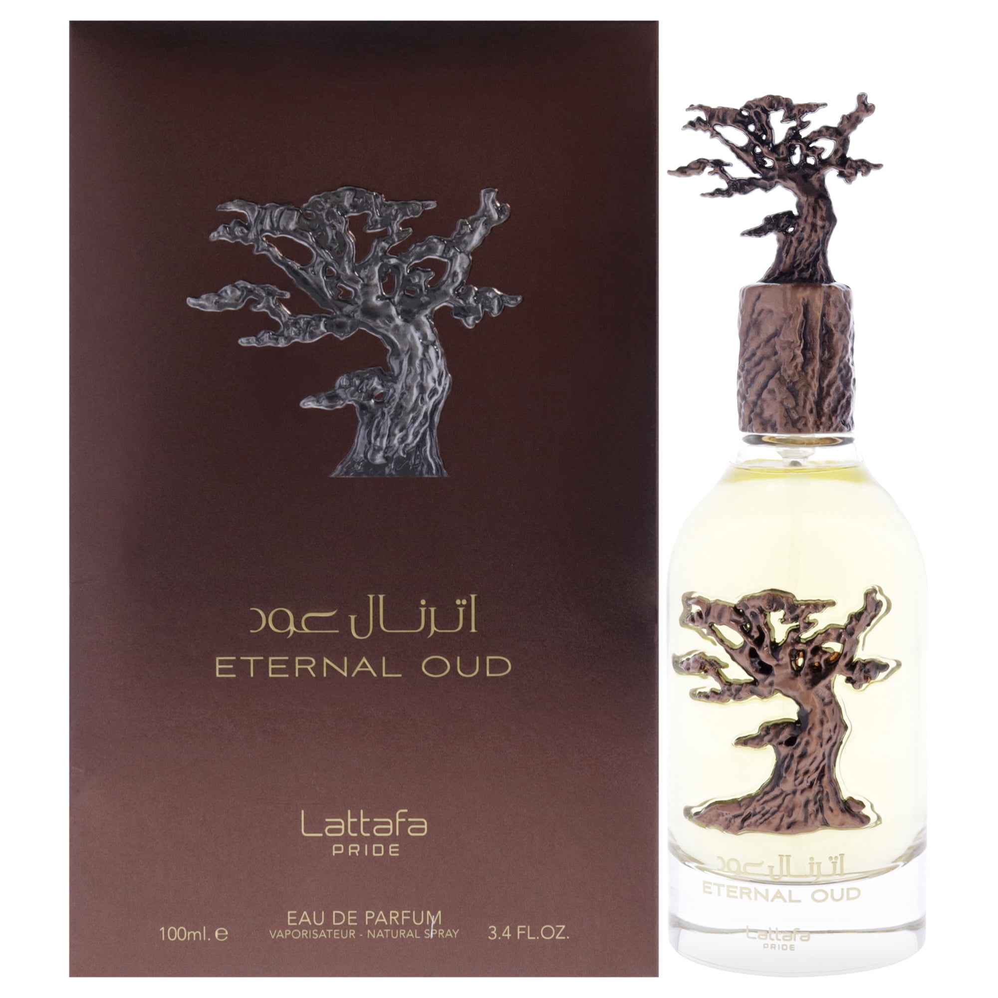 Lattafa, Natural Oud, 3.4 oz EDP Spray, Unisex, Oud and Rose Notes