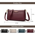 thumbnail image 5 of Crossbody Bags for Women Soft Leather Purse Lightweight Handbags Bag with Adjustable Shoulder and Wrist Straps, 5 of 7