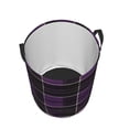 thumbnail image 4 of Circular Hamper Single Layer Laundry Basket Storage Basket Waterproof Single Layer Fabric With Handle Pe Support Strip Purple Buffalo Plaid Check Tartan Scotland_1 Small, 4 of 8