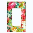 thumbnail image 5 of Metal Light Switch Plate Outlet Cover Colorful Rose Leaves Wallpaper ROS045, 5 of 13