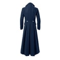 thumbnail image 4 of Hulanddfd Mens Coat Long Trench Coat, Stand Collar Zip Up Outerwear with Pockets, Casual Winter Top, 4 of 6