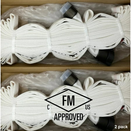 

Fire Hose 2 pack Stay Prepared for Fire Emergencies with Our 2 Pack Pyro-light Couplings TPU Lined Cabinet Lay Flat Hose 19-Fold Fire Hose (2 pack)