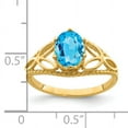 thumbnail image 2 of Primal Gold 14 Karat Yellow Gold Blue Topaz Ring, 2 of 4