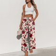 thumbnail image 6 of Delayuji Women's Wide Leg Pants Floral Printed Palazzo Pants High Waisted Casual Loose Straight Leg Pants with Pockets Womens Trousers, 6 of 6