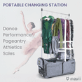 thumbnail image 3 of Mavii Rolling Duffel Bag with Garment Rack 28 inch Collapsible Competition Dance Duffle Wheeled Lightweight Dance Bag, 3 of 9