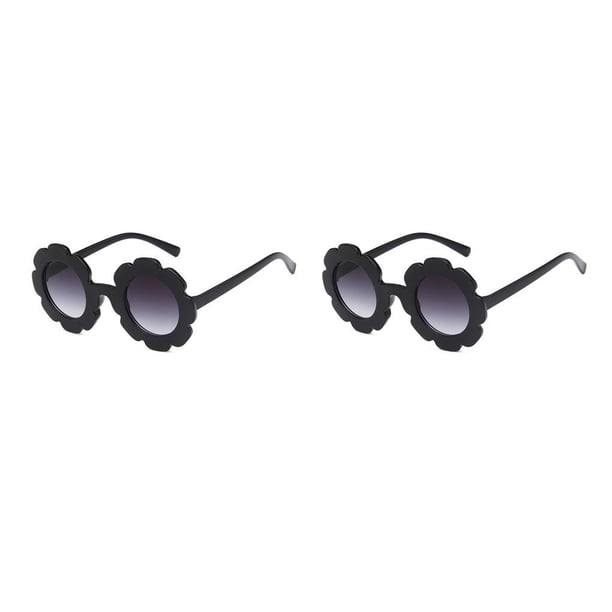 Gafas ópticas Qarigey gafas de girasol Accesorios de ropa adorables con marco adecuado facial Negro brillante 2piezas