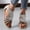 Beige, variant on Tbopshirt Summer Sandals Summer Women Wedges Open Toe Breathable Sandals Zipper Casual Rhinestones Shoes Womens Sandals