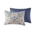 thumbnail image 3 of JERFIT 6-Piece Cotton Comforter Set, Farmhouse Style Floral Print Bedding Set with Comforter, Shams, Bed Skirt & Decorative Pillows, Full Size, Blue Yellow Botanical, OEKO-TEX Certified, 3 of 6