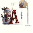 thumbnail image 6 of Christmas Letter Ornaments With Snowman,2025 Alphabet Pendant Decor, 2D Acrylic Ornament With Gold Cord Loop,Easy to Hang,Great for Christmas,Easter,Anniversaries,Birthday Celebrations, 6 of 6