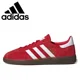 thumbnail image 3 of Las zapatillas de skate para hombre y mujer Adidas Originals Handball Spezial son cómodas, antideslizantes y resistentes al desgaste en marrón y rojo, 3 of 5