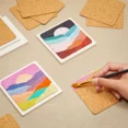 thumbnail image 3 of YANI -50 Pack Square Self Adhesive Cork Backings Tiles Sheets For Coasters, 3.7 In, 3 of 6