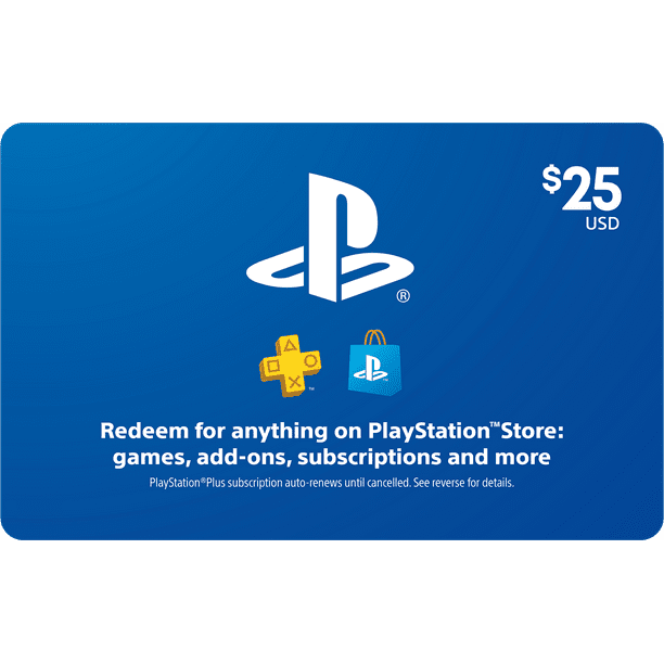 Takt Helt vildt dæmning PlayStation Store $25 Gift Card - PlayStation [Digital] - Walmart.com