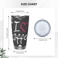 thumbnail image 4 of Salouo I Love Coffee Print 20oz Tumbler with Lid,Stainless Steel Vacuum Insulated Tumbler Durable Insulated Coffee Mug Thermal Cup with Splash Proof Sliding Lid-Straw Three-piece Set, 4 of 8