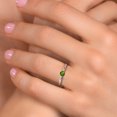 thumbnail image 4 of Gem Stone King 925 Silver and 10K Rose Gold Green Tourmaline Engagement Ring for Women | 0.25 Cttw | Round 4MM | Gemstone October Birthstone | Size 6, 4 of 6