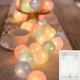 thumbnail image 3 of 10/20/30 LEDs String Lights Cotton Thread Balls Home Decoration Lamp for Party Wedding Color Light String Christmas Decorations, 3 of 9