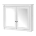 thumbnail image 6 of GZXS Medicine Cabinet, Bathroom Wall Mounted Storage Cabinet with 2 Mirror Doors & Adjustable Shelves, 36"L x 7.1"W x 28.7"H, White, 6 of 9