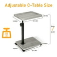 thumbnail image 2 of ManyFun C Table End Table Adjustable Height, 360°Swivel TV Tray Table for Small Spaces, Couch Tables That Slide Under, C Shaped Side Tables with Wheels for Living Room and Bedroom, Bed, 2 of 9