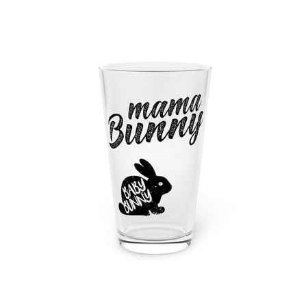

Humorous Momma Bunnies Distressed Sarcastic Illustration Hilarious Parenting Babies Vintage Graphic Puns Pint Glass 16oz