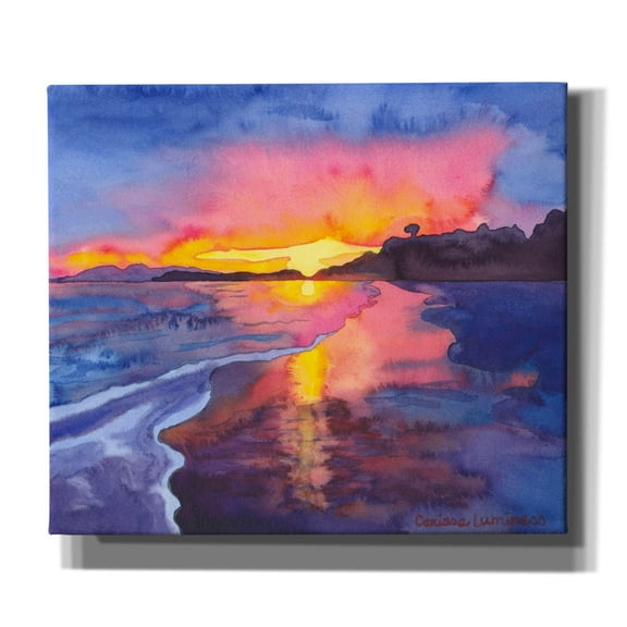 Epic Graffiti 'Abstract Sunset' by Carissa Luminess, Canvas Wall Art, 30"x26"