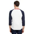 thumbnail image 3 of Aquaguard 100% Cotton Men's Vintage Baseball T-Shirt crew neck tee (3 Pack) - XL - White/Navy/Red, 3 of 7