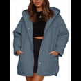 thumbnail image 1 of Chaqueta Larga con Capucha y Acolchado de Rombos para Mujer, Abrigo de Invierno de Moda, Holgado y de Gran Tamaño, Chaquetas Cálidas de Larga. Azul M, 1 of 7