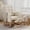 ‎Beige, variant on Upholstered Rocking Chair with Ergonomic Design Hardwood Frame 300 lbs Capacity for Living Room Nursery Champagne