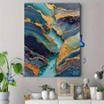 thumbnail image 4 of Blue Marble Alcohol Ink Abstract Canvas Modern Living Bedroom Office Wall Art, 4 of 8