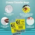 thumbnail image 4 of Pack of 1000 Chemo Transfer Bags, Clear 6 x 9. Zipper Printed Bags 6x9. Ultra Thick 4 mil. Polyethylene Bags for Health Needs. Biohazard signal. Clear Plastic Bags for Infirmaries., 4 of 7