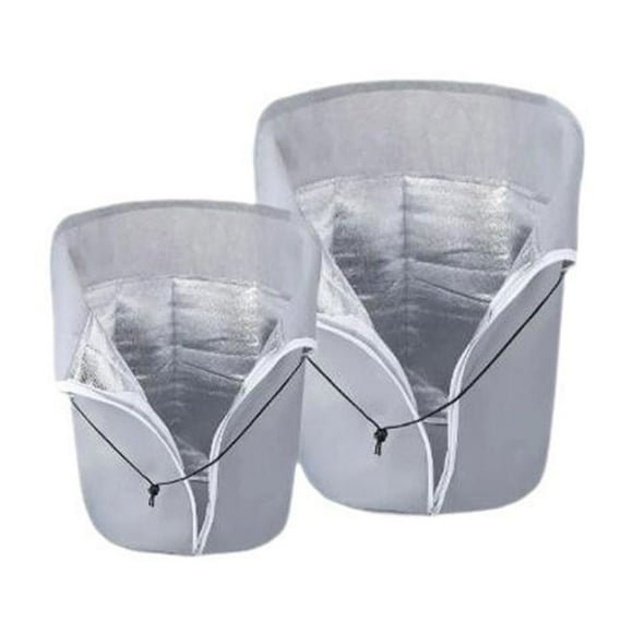 Inteprter 2 paquetes/lote de cubiertas para plantas transpirables y absorbentes de humedad, cubiertas para plantas saludables y felices. Jardín y Patio Gris 45*50cm
