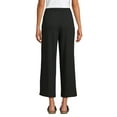 thumbnail image 2 of Lands' End Women's Sport Knit Elastic Waist Wide Leg Crop Pants, 2 of 3