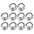 thumbnail image 1 of unbranded 10Ud Metal Ponytail Holders Con De Hoja Para Fino Y, 1 of 8
