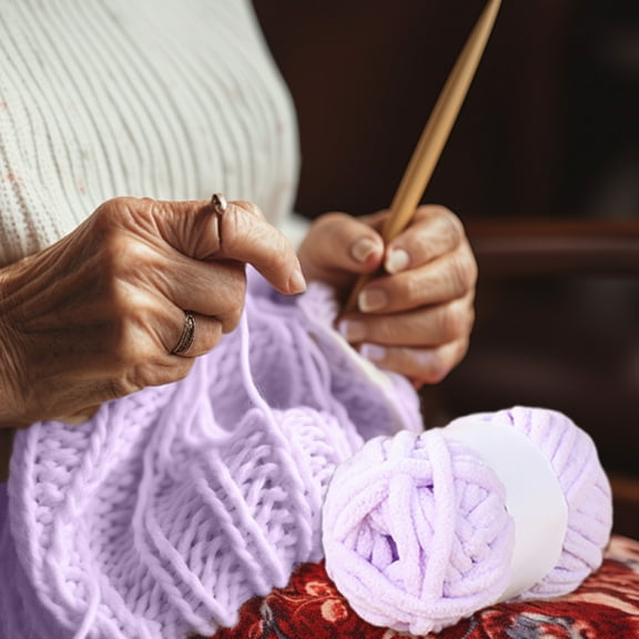 Usloyux Under $5 Milk Cotton Yarn Skein, Tie-Dye Color Thick Knitting Wool, Crochet Craft Supplies, Handmade Blanket Scarf Making Material