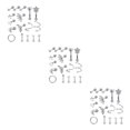 thumbnail image 2 of Destyer 17 Pcs Boucles d'Oreilles en Acier Inoxydable Bijoux Nez Bagues Argent 3Set, 2 of 6