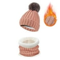 thumbnail image 4 of GDREDA Winter Knitted Wool Set with Velvet and Thermal Padding for Cold Weather Comfort Pink,One Size, 4 of 4