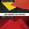 thumbnail image 5 of G128 Combo Pack: 6 Feet Tangle Free Spinning Flagpole (Black) Belgium Belgian Flag 3x5 ft Printed 150D Brass Grommets (Flag Included) Aluminum Flag Pole, 5 of 9