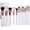 Style 3, variant on Makeup Brush Set Professional, 15 Pearlescent Wood Handle Makeup Brushes, Premium Cruelty-Free Synthetic Fiber Hair, Travel Make up Brushes Set with Case (White)