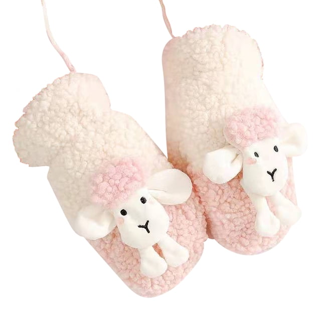 Punto De Invierno Con Hilo De Dibujos Animados De Ovejas De Felpa Gruesas Y Cálidas Para Niñas Y Mujeres seitruly HA046879-02