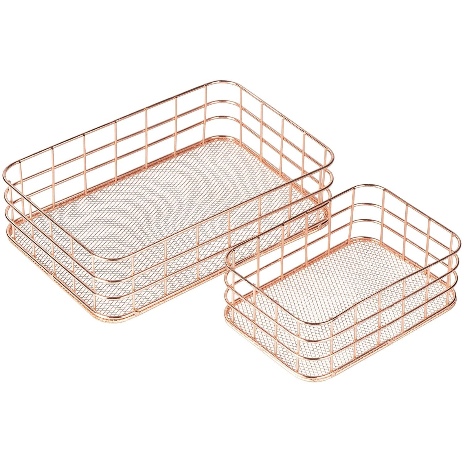 Set of 2 by Handcrafted 4 Home Metal Wire Baskets 