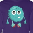 thumbnail image 4 of Inktastic Furry Monster, Blue Monster, Cute Monster, Silly Long Sleeve T-Shirt, 4 of 5