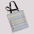 thumbnail image 2 of PKQWTM horizontal blue golden strips Geometric pattern Canvas Shoulder Bags Handbags Tote Bags Shopping Bag, 2 of 2