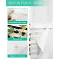 thumbnail image 3 of No Hook Shower Curtain with Snap in Liner, Black and White Striped Summer Pineapple Tropical Plant Hotel Shower Curtains for Bathroom, Washable Shower Curtain Liner Set with Mesh Top Window, 36"x72", 3 of 6