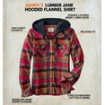 thumbnail image 3 of Legendary Whitetails Women's Lumber Jane Heavyweight Hooded Stretch Flannel Shirt, 3 of 7