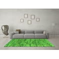 thumbnail image 3 of Ahgly Company Indoor Round Abstract Green Modern Area Rugs, 5' Round, 3 of 4