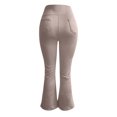 thumbnail image 5 of Hpapadks Yoga Pants Women High Waisted Casual Solid Flared Yoga Trousers with Pocket Gym Pants Women Khaki XXL, 5 of 6