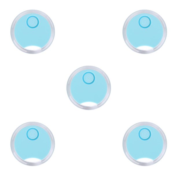 Billuyoard Buscador de llaves inalámbricas Compatible con Bluetooth Monedero Equipaje Rastreador de alarma antipérdida de doble vía Mini Azul 5piezas
