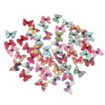thumbnail image 3 of 100 Piezas de Botones de Flores Soledad Botones de madera de la mariposa, 3 of 7