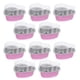 thumbnail image 1 of FELTECHELECTR 10 moldes desechables decorativos de aluminio para pasteles, con forma de corazón y tapas., 1 of 4