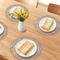 thumbnail image 2 of Farmhouse Placemats Set of 6 Round Placemats for Dining Table Decor Indoor Kitchen Table Mat Light Brown 15x15inch, 2 of 6