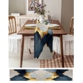 thumbnail image 3 of Boanket Blue Gold Mountain Table Runner - 120 Inch Long, Kitchen Dining Table Runner Dresser Scarves, Country Abstract Marble Texture Farmhouse Decor for Coffee Tables Wedding Party Banquet, 3 of 8